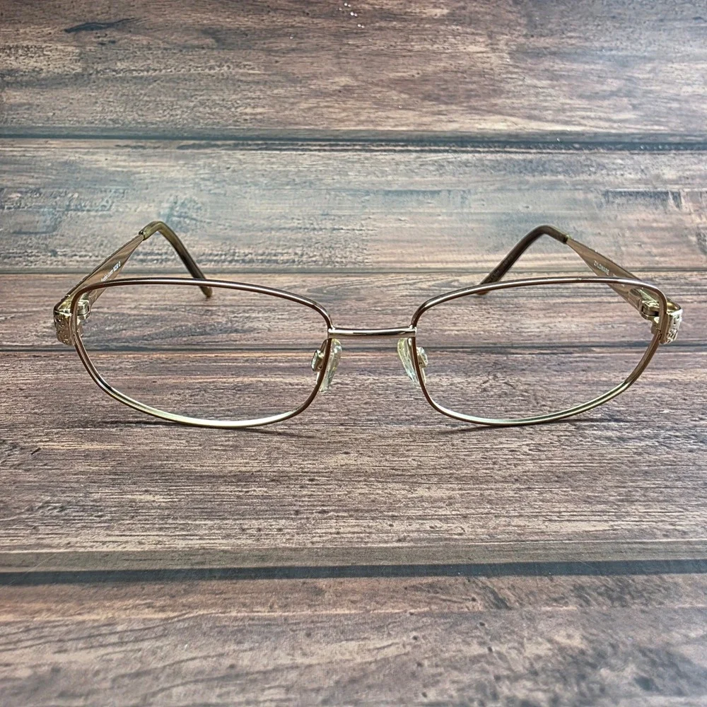 Sophia Loren M230 Zyloware Gold Floral Filigree Rhinestone Eyeglasses 135mm